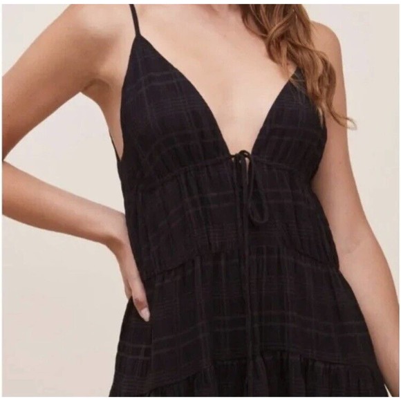ASTR The Label Lizbeth Maxi Sun Dress in Black Woman’s Sz S Spaghetti straps - Picture 3 of 7